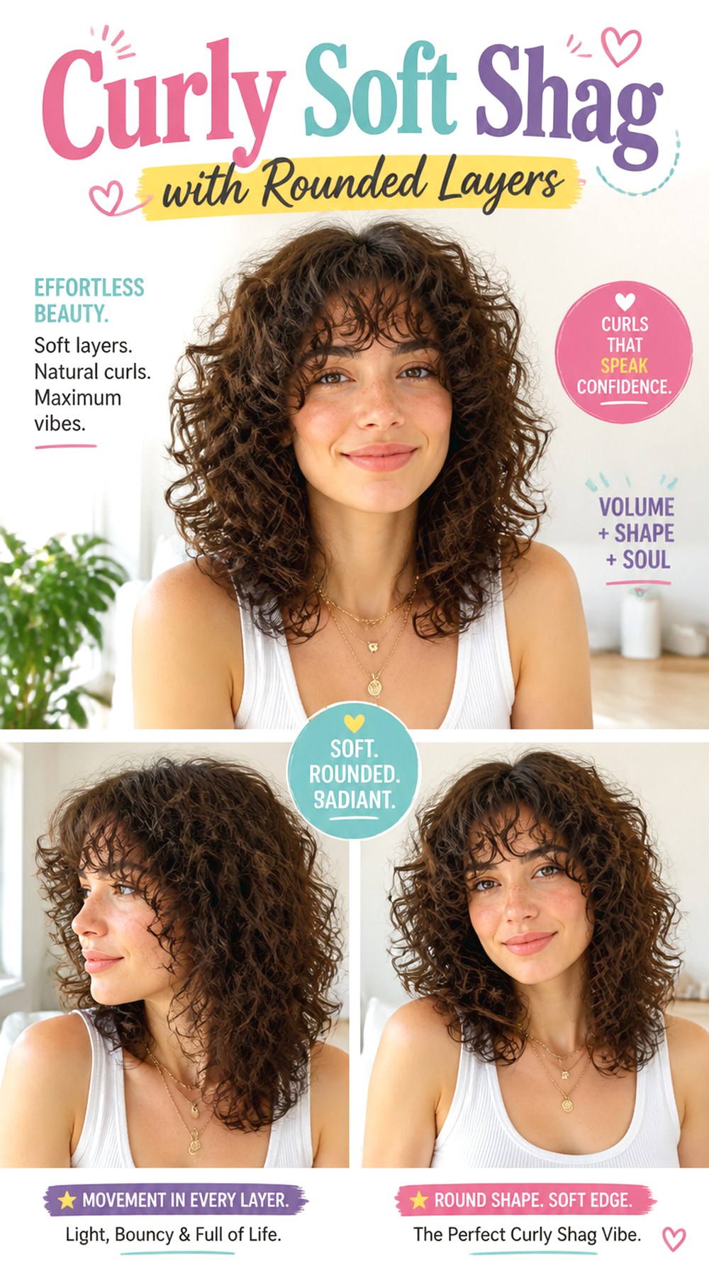 Curly Soft Shag with Rounded Layers