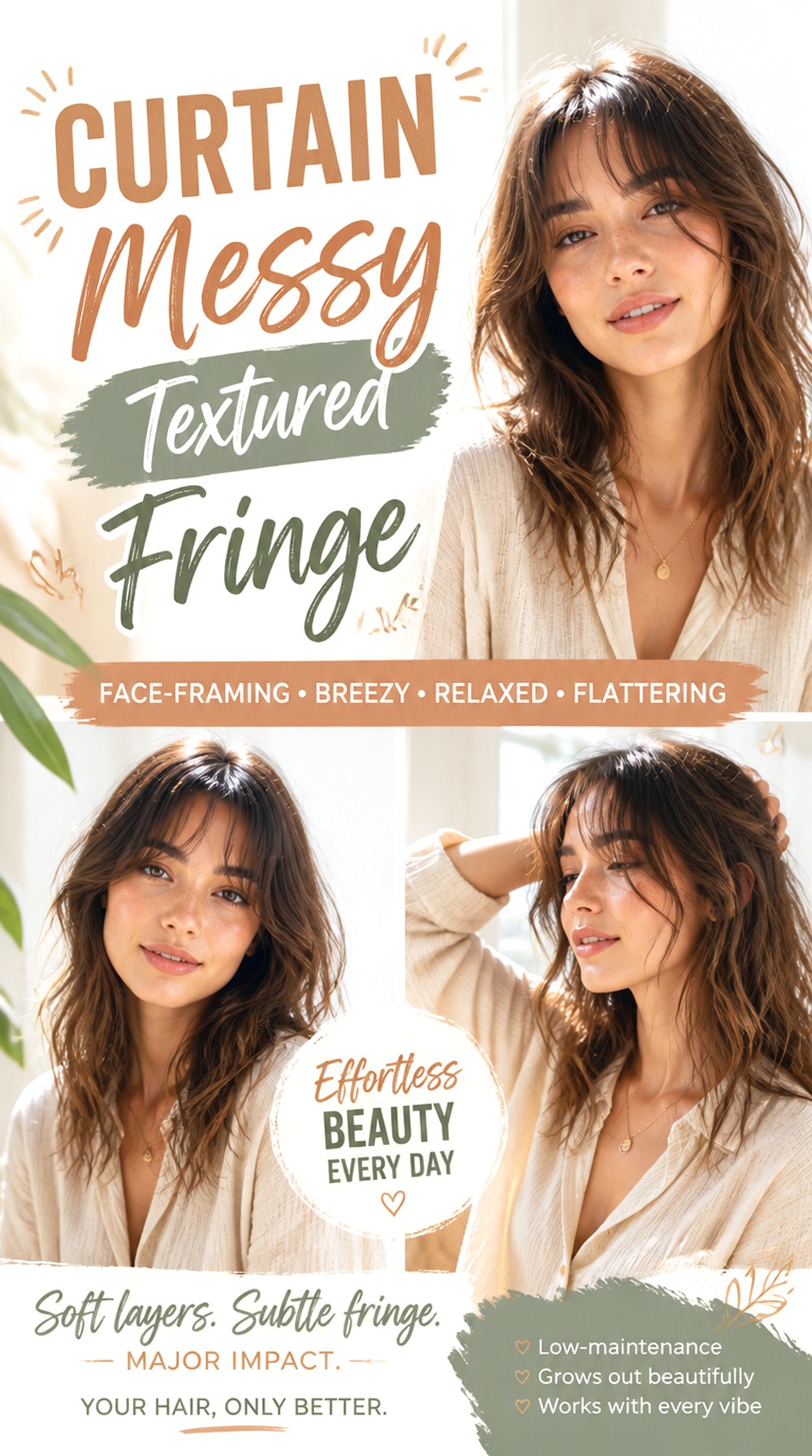 Curtain Messy Textured Fringe
