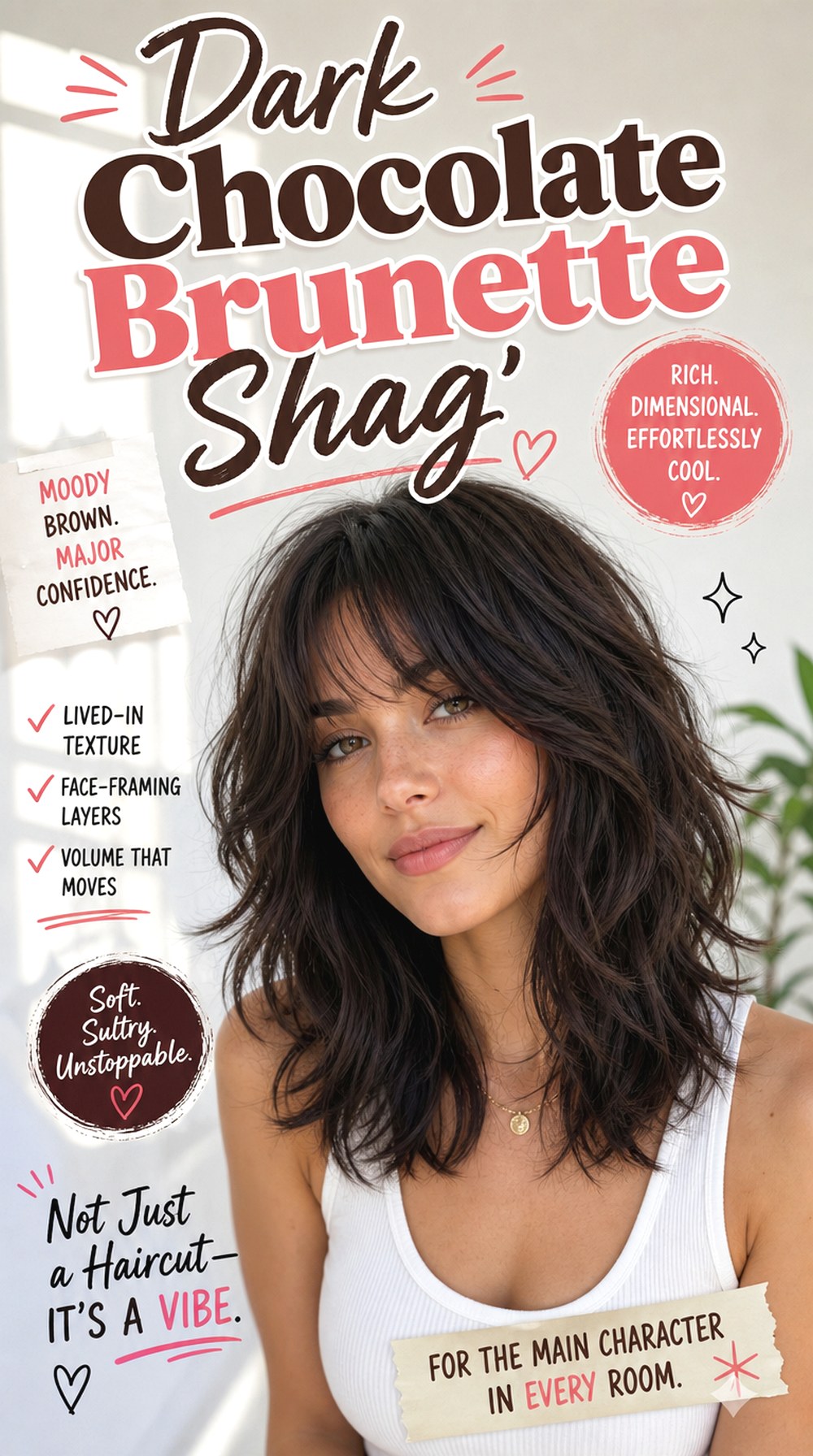 Dark Chocolate Brunette Shag