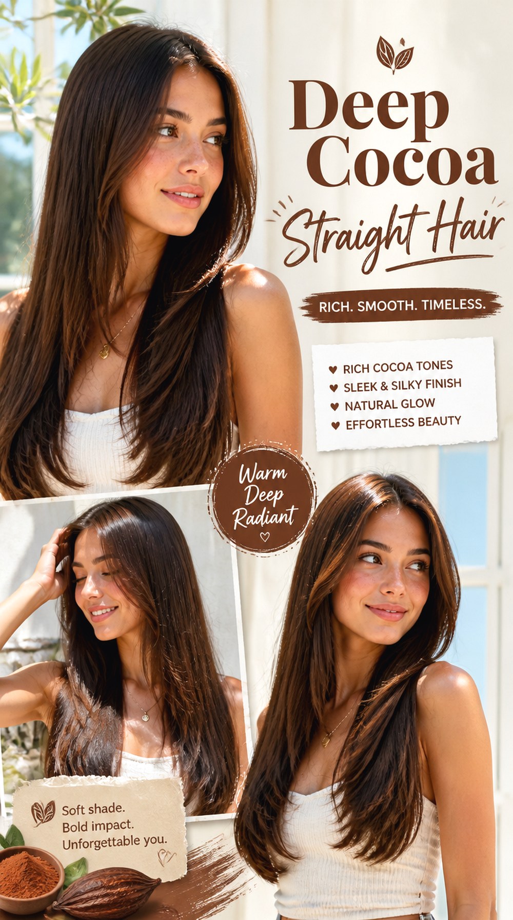 Deep Cocoa Straight Hair
