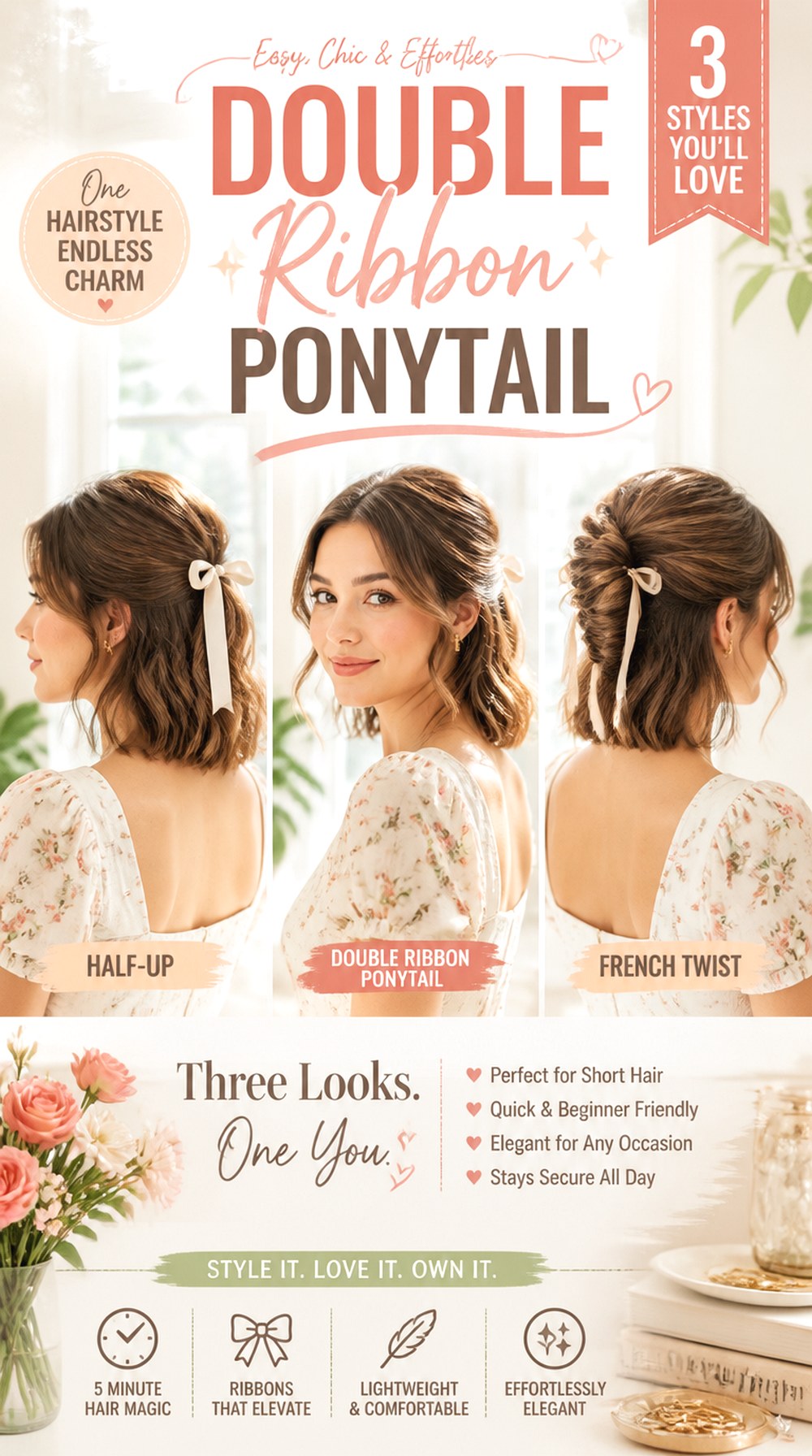 Double Ribbon Ponytail