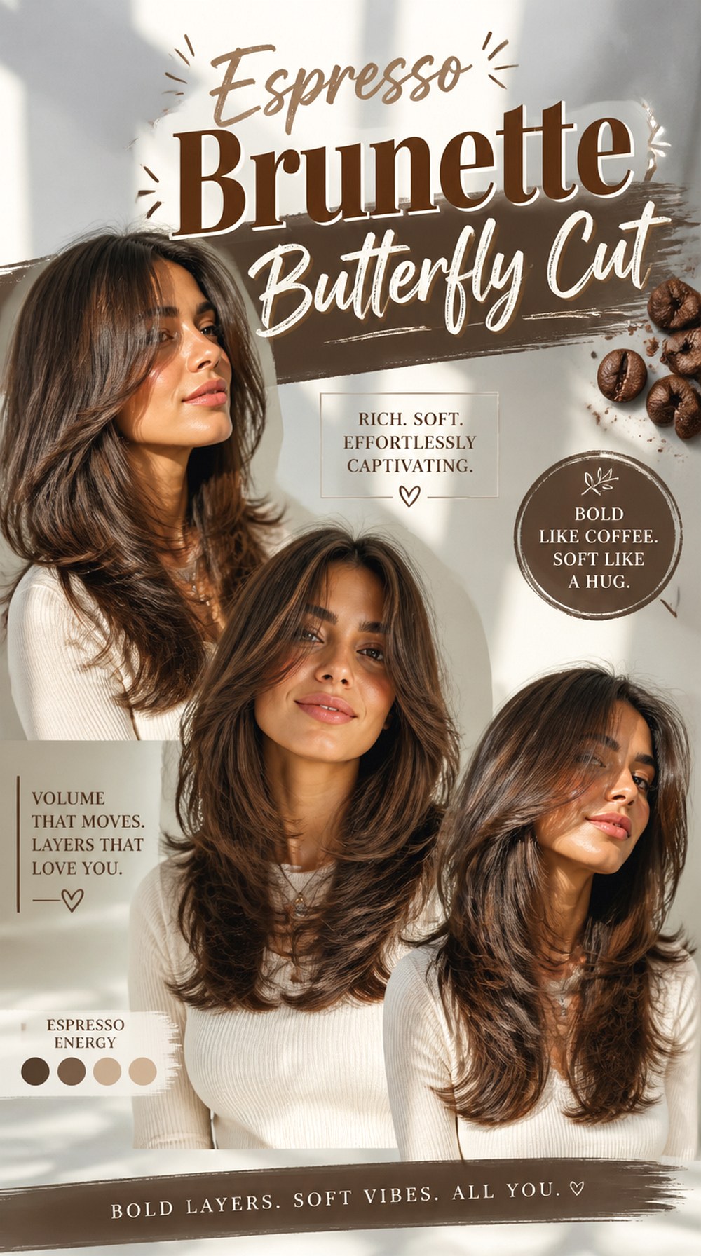 Espresso Brunette Butterfly Cut