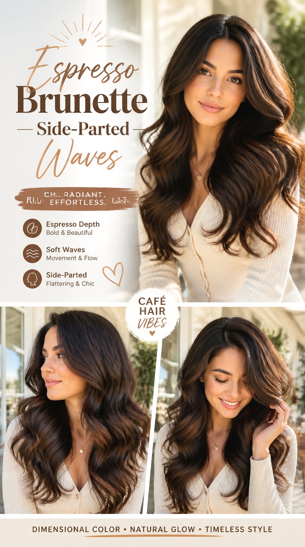 Espresso Brunette Side-Parted Waves