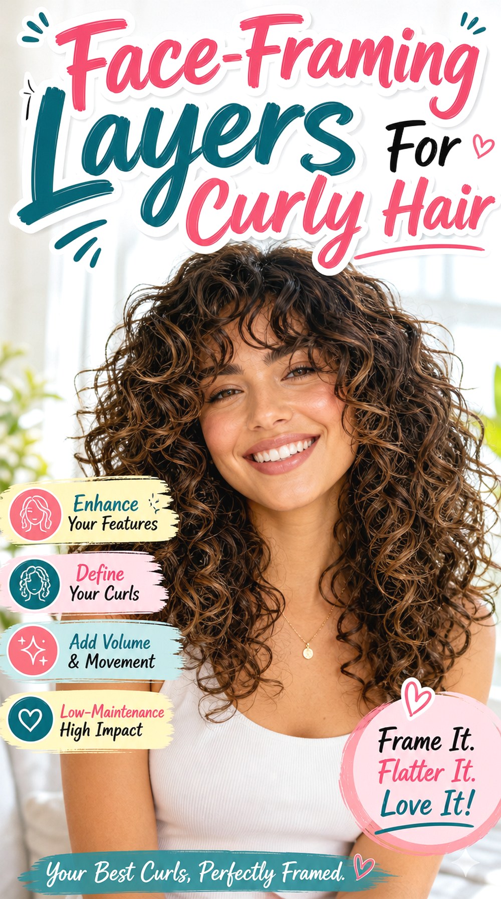 Face-Framing Layers For Curly Hair