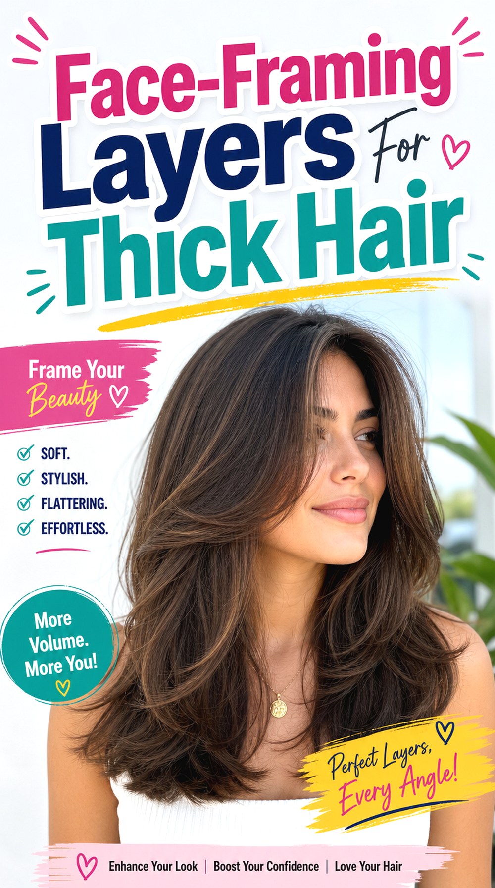 Face-Framing Layers For Thick Hair