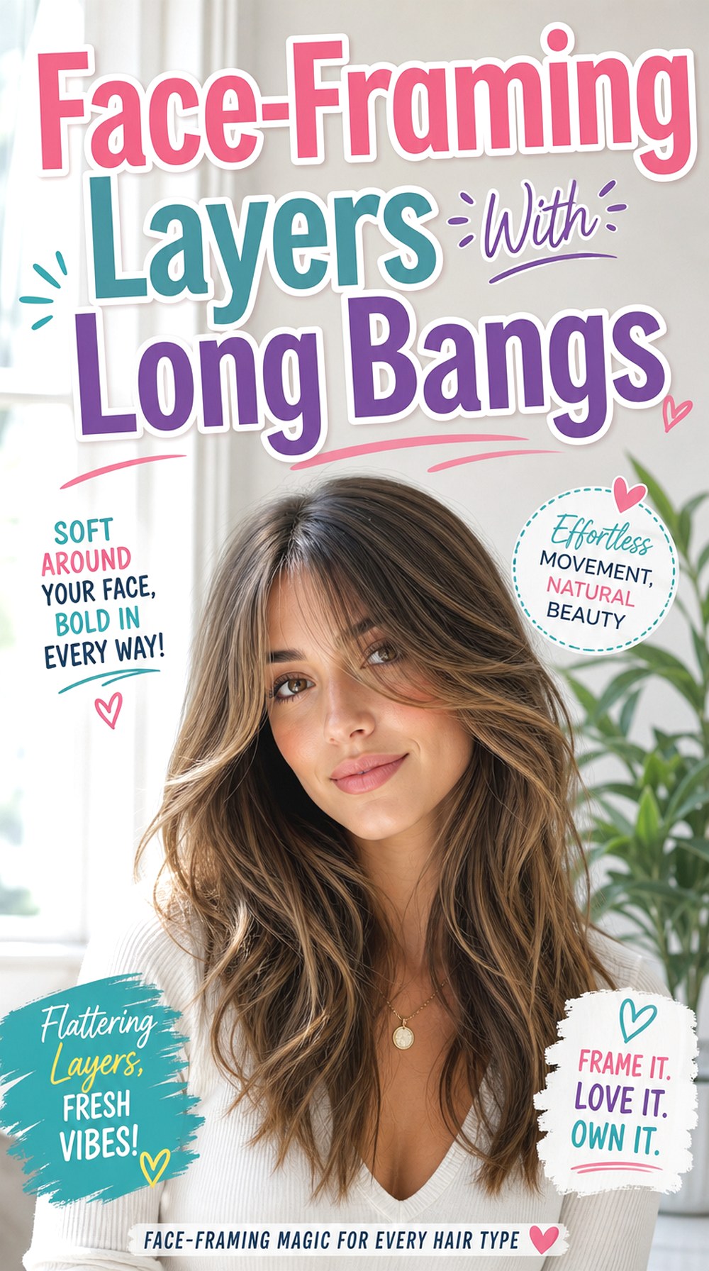 Face-Framing Layers With Long Bangs