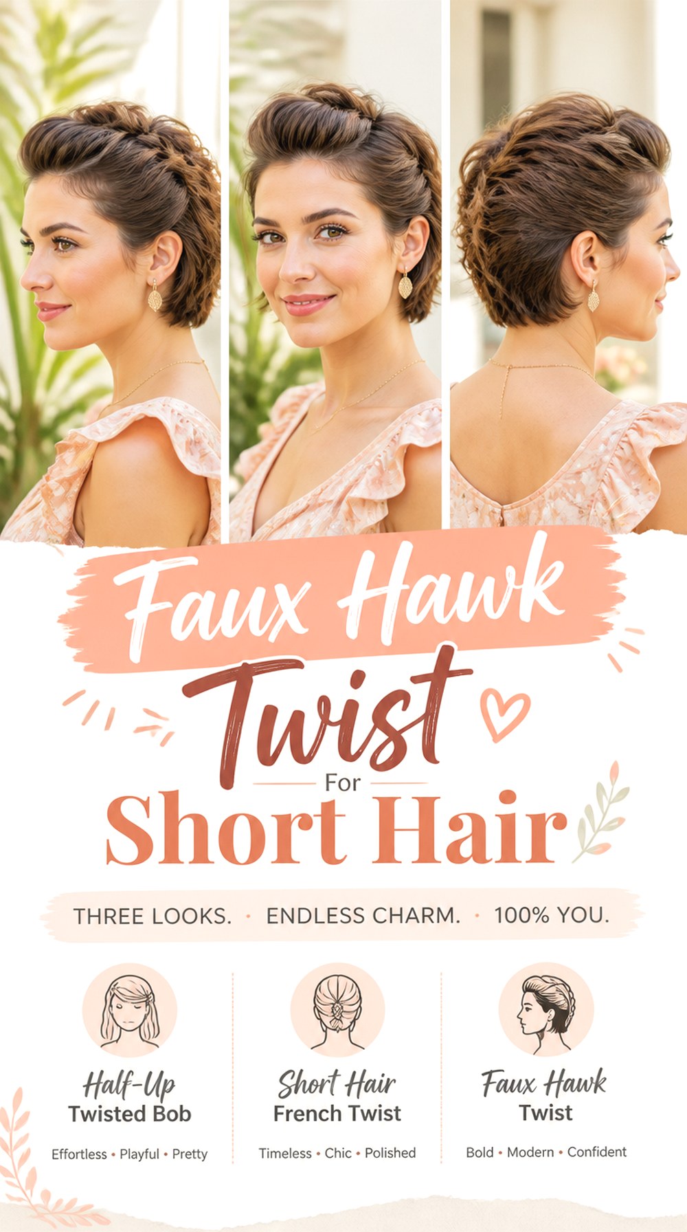 Faux Hawk Twist For Short Hair