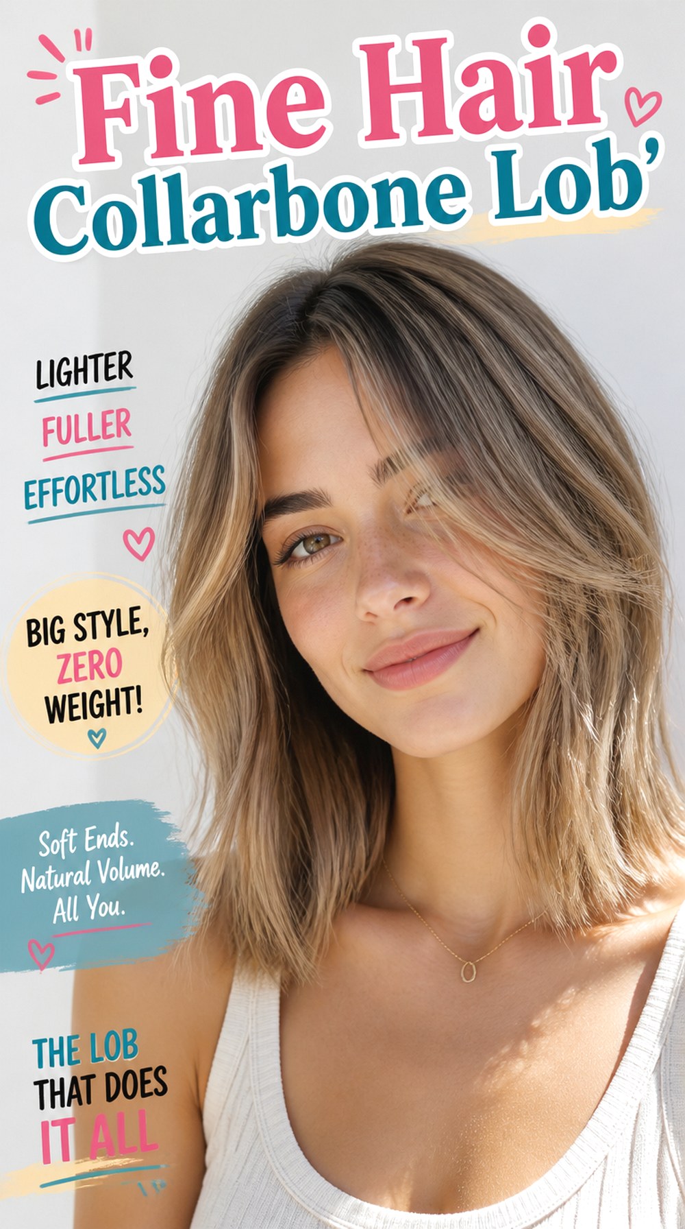 Fine Hair Collarbone Lob