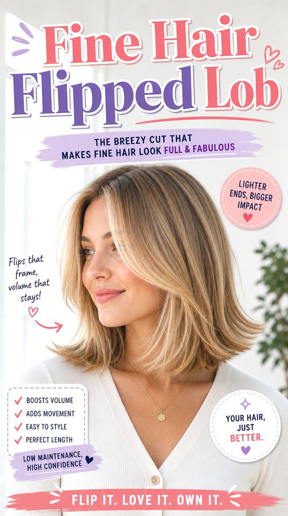 Fine Hair Flipped Lob