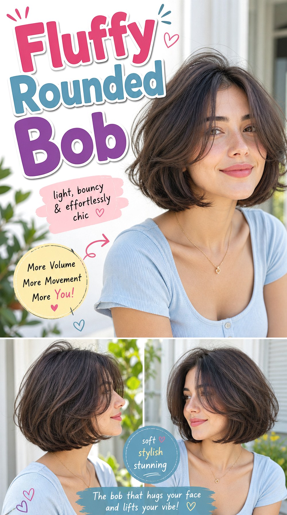 Fluffy Rounded Bob