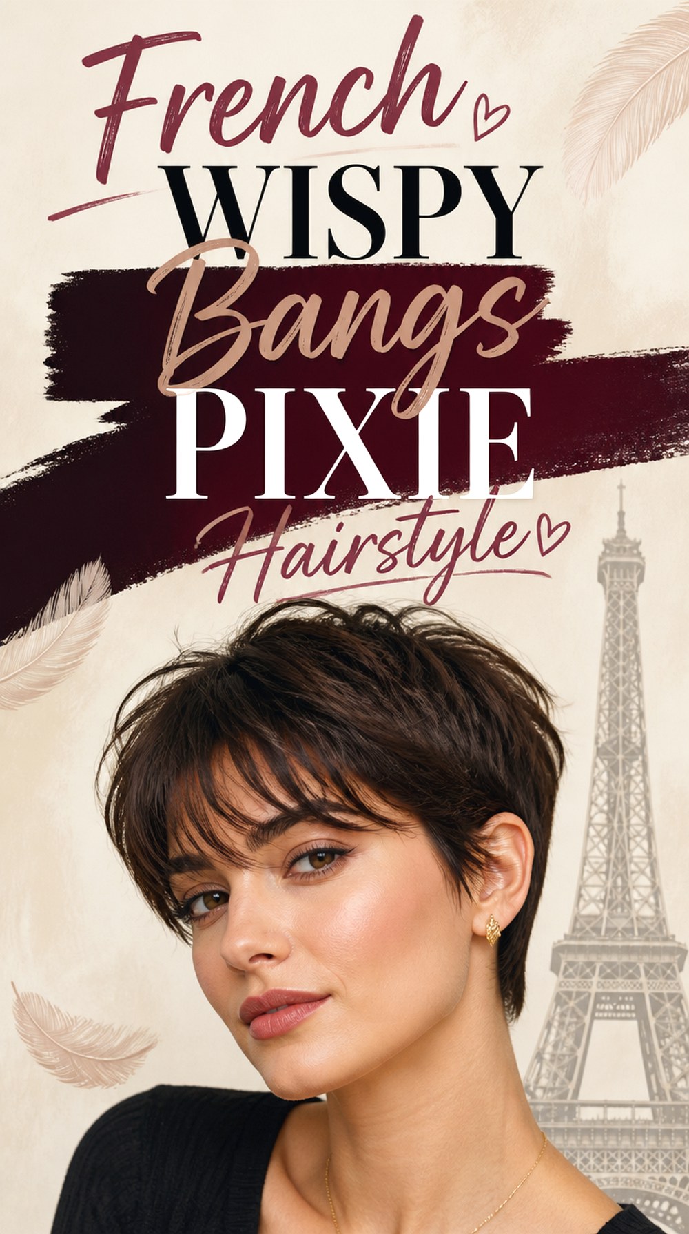 French Wispy Bangs Pixie