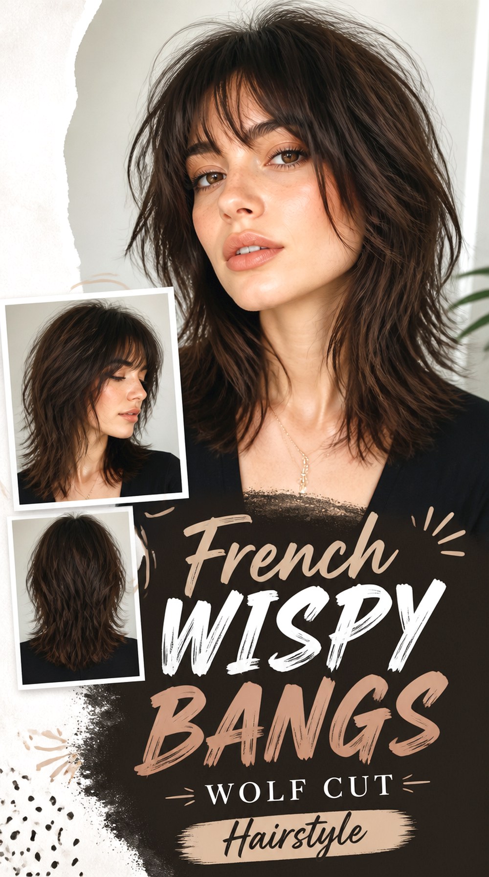 French Wispy Bangs Wolf Cut