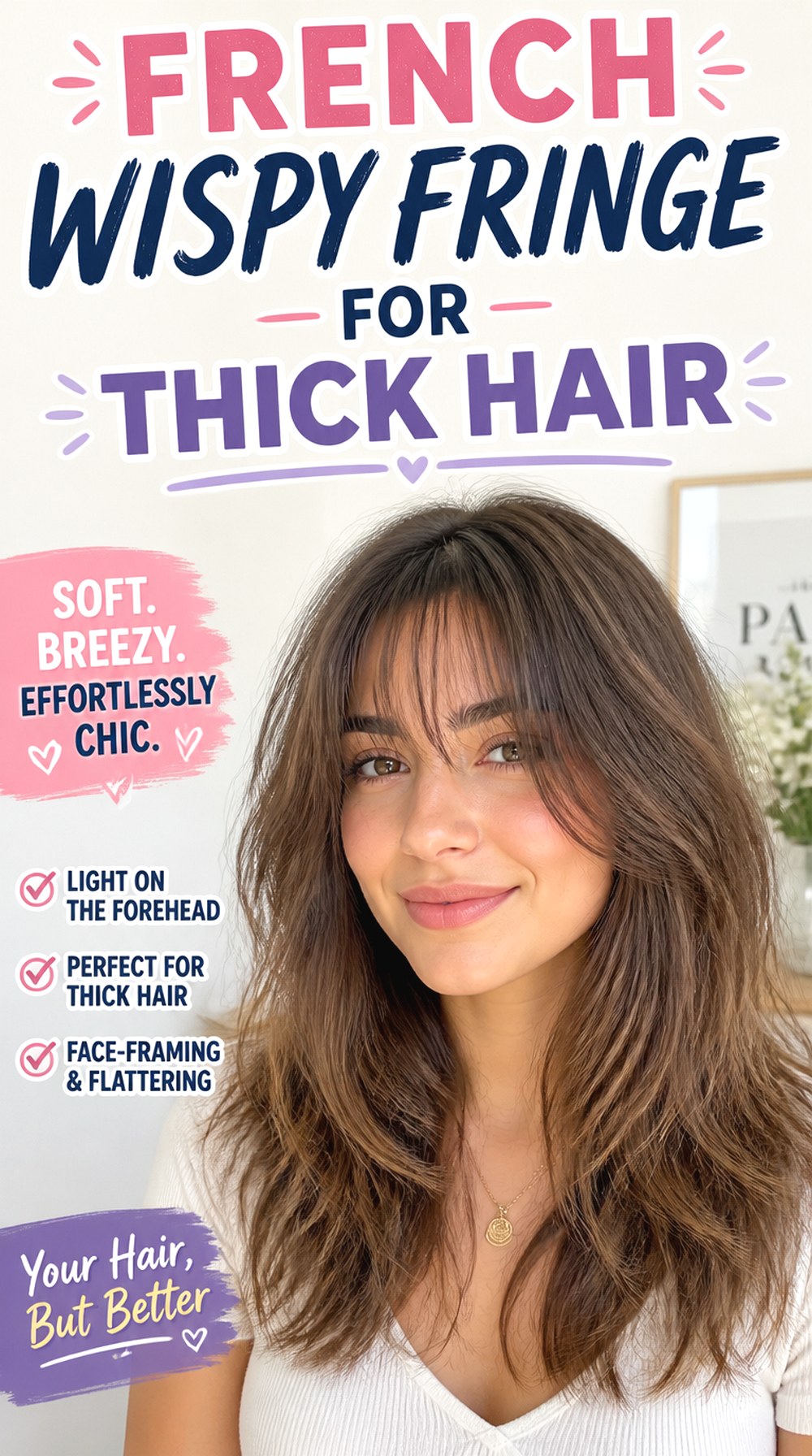 French Wispy Fringe For Thick Hair