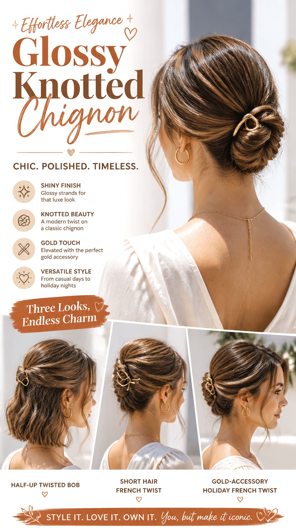 Glossy Knotted Chignon