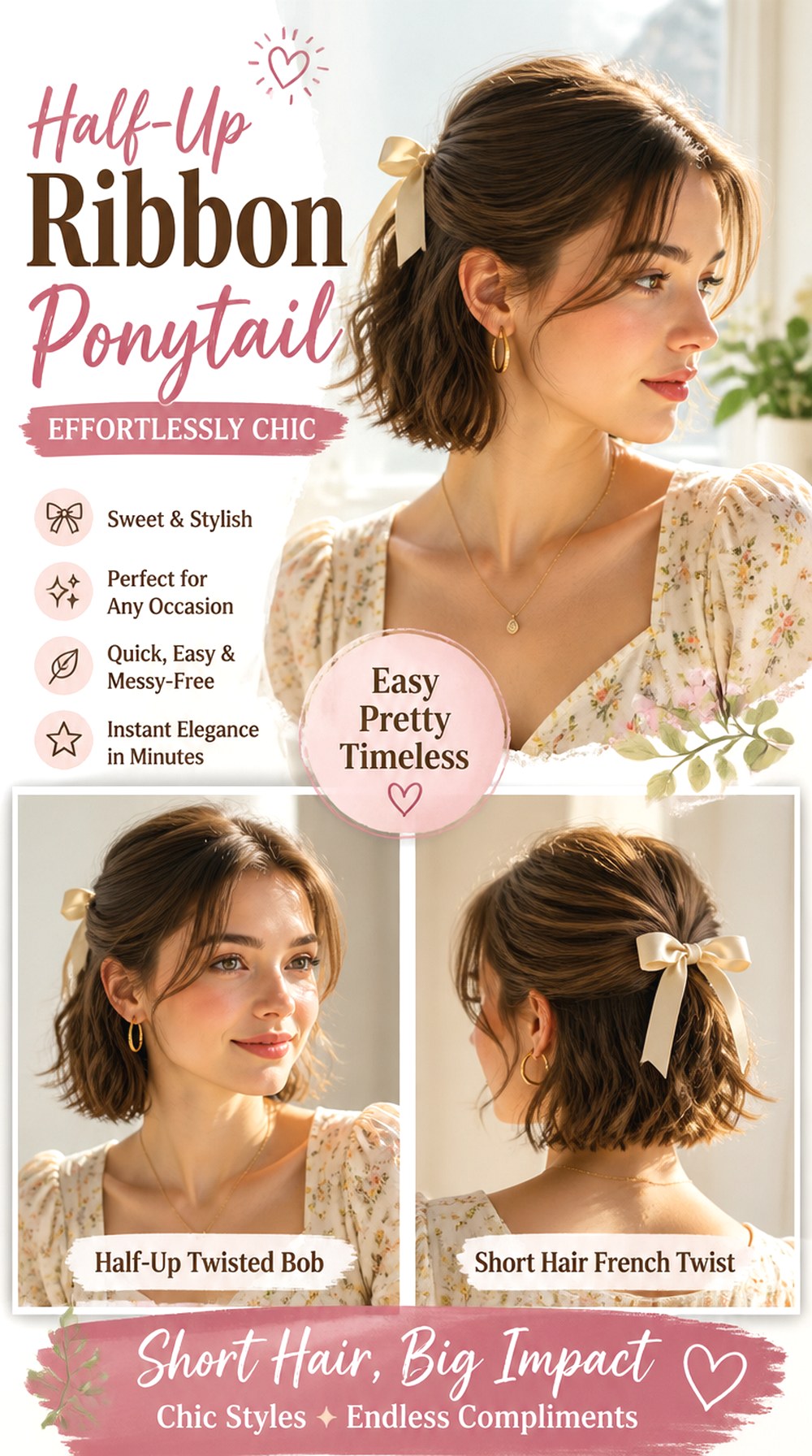 Half-Up Ribbon Ponytail