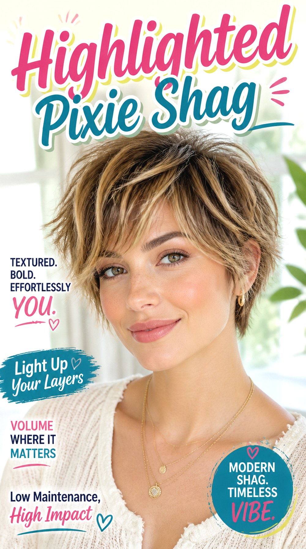 Highlighted Pixie Shag
