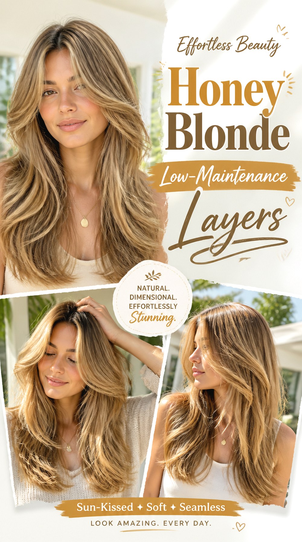 Honey Blonde Low-Maintenance Layers