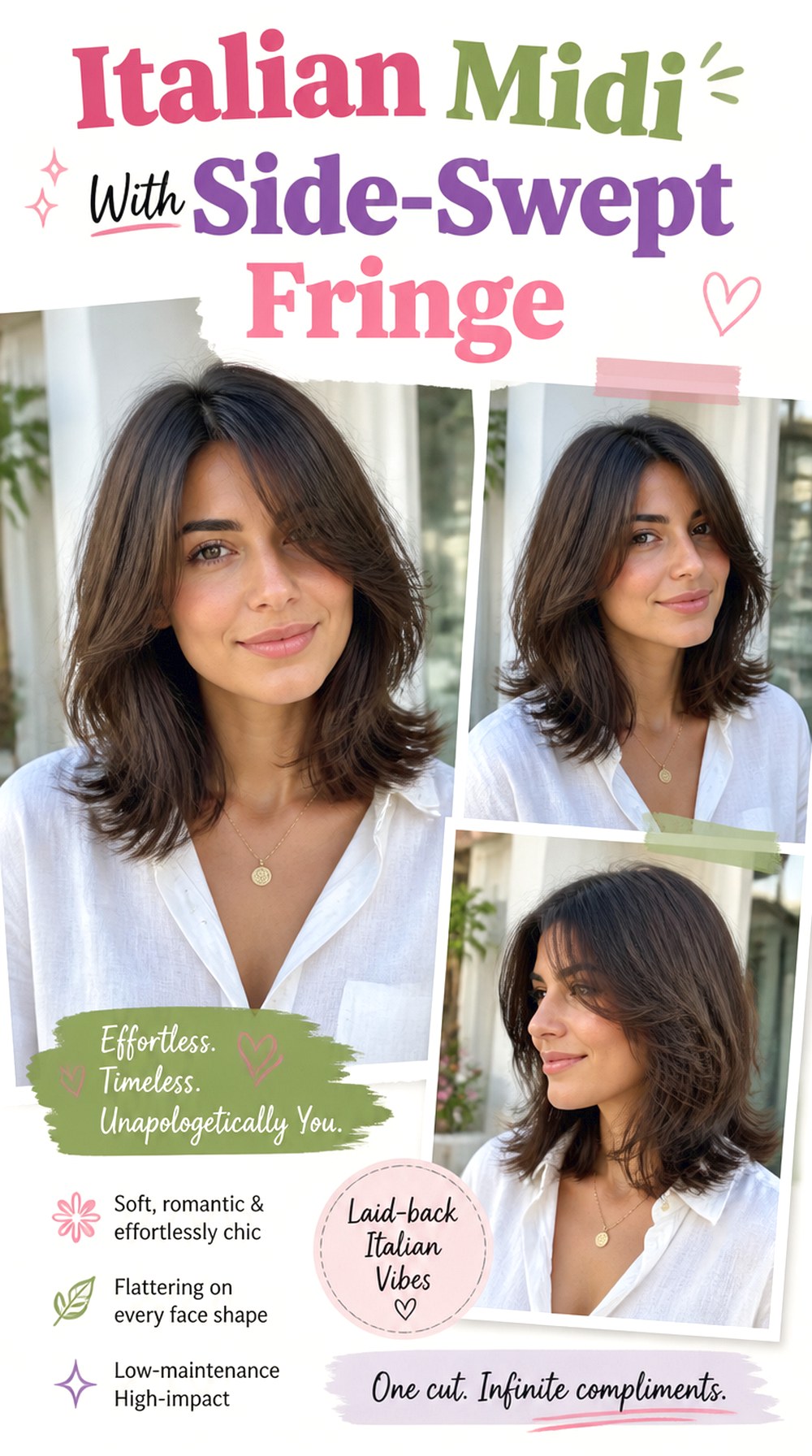 Italian Midi With Side-Swept Fringe