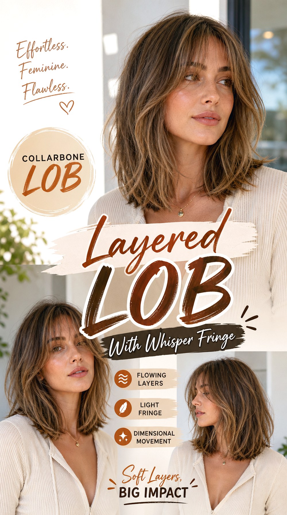 Layered Lob With Whisper Fringe