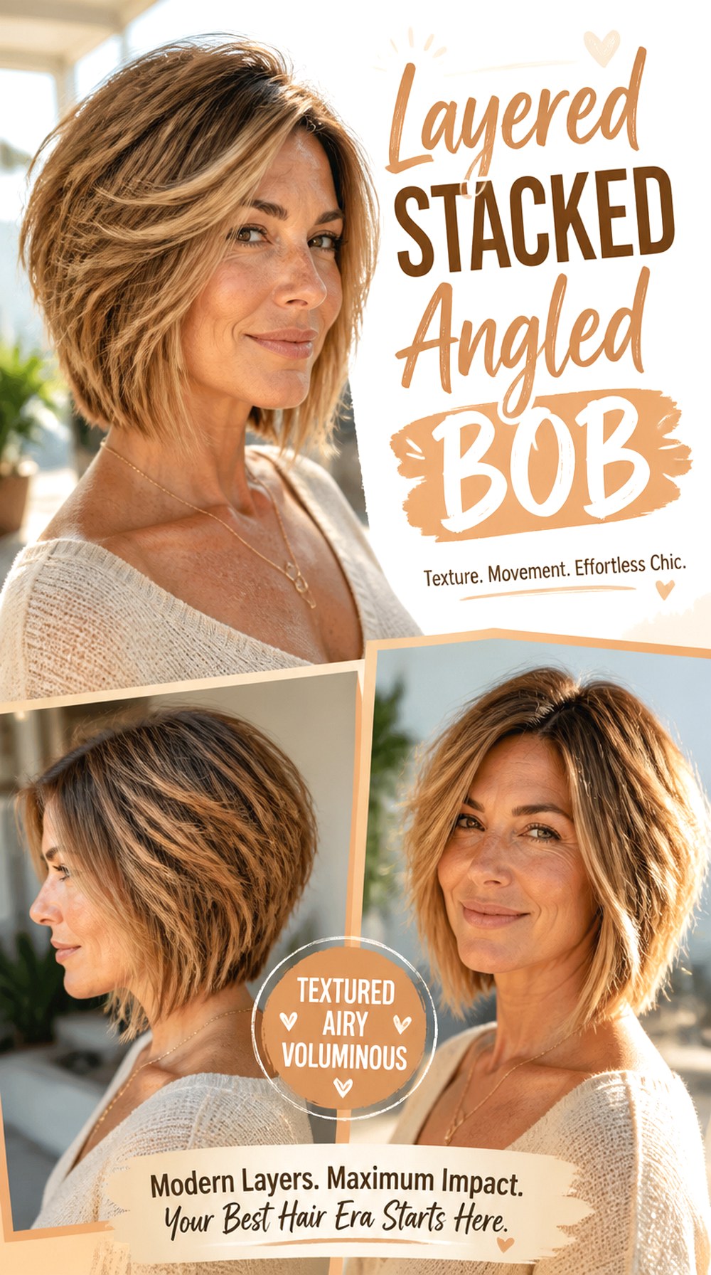 Layered Stacked Angled Bob