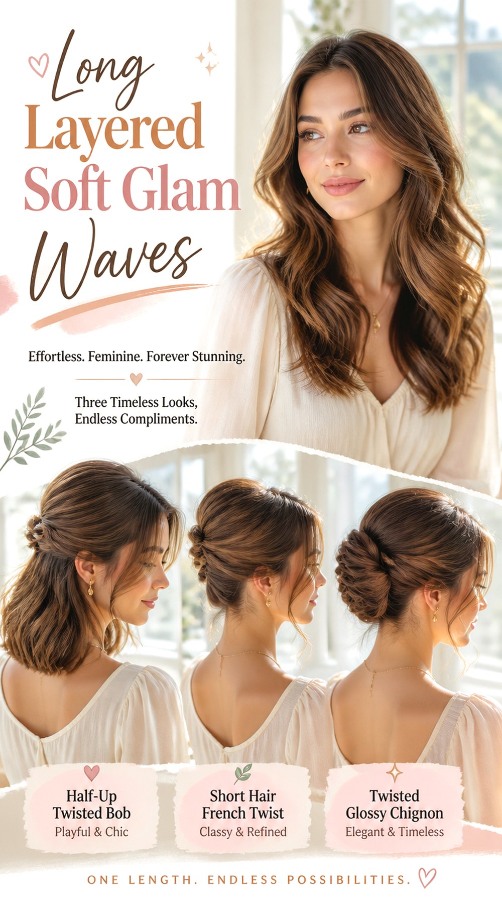 Long Layered Soft Glam Waves