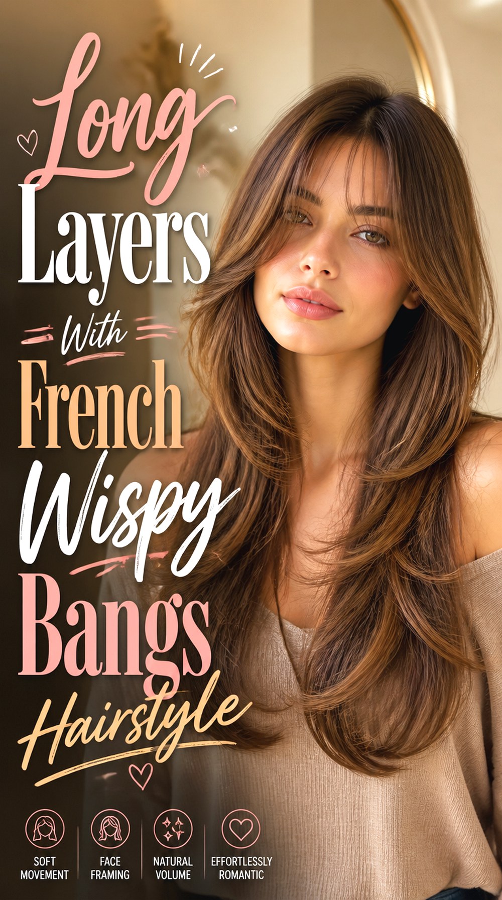 Long Layers With French Wispy Bangs