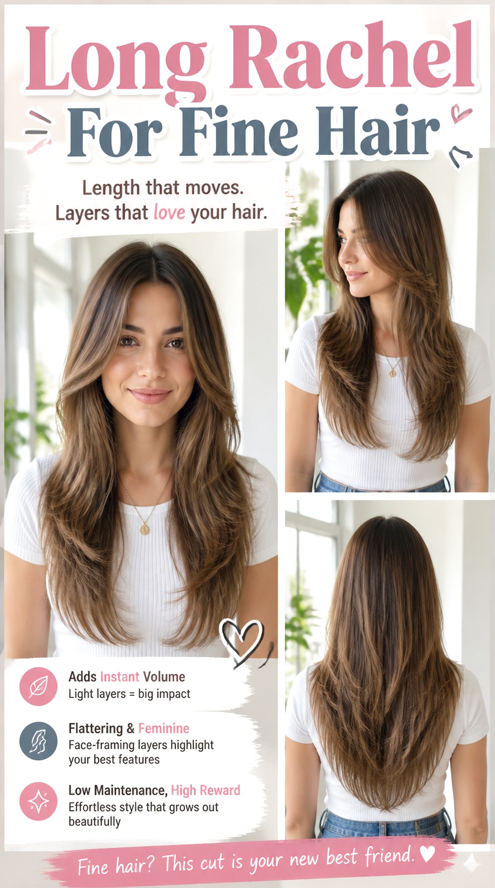 Long Rachel For Fine Hair