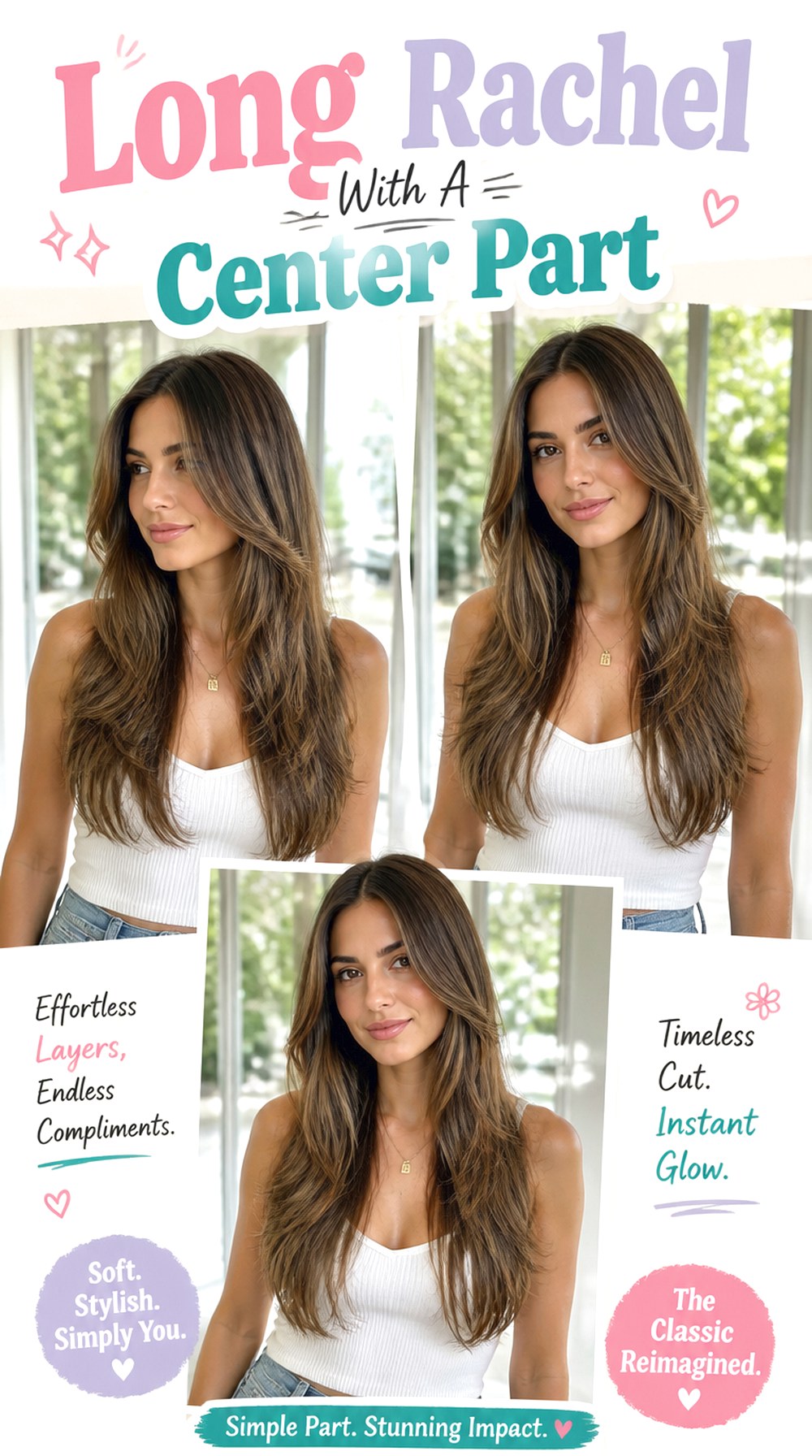 Long Rachel With A Center Part