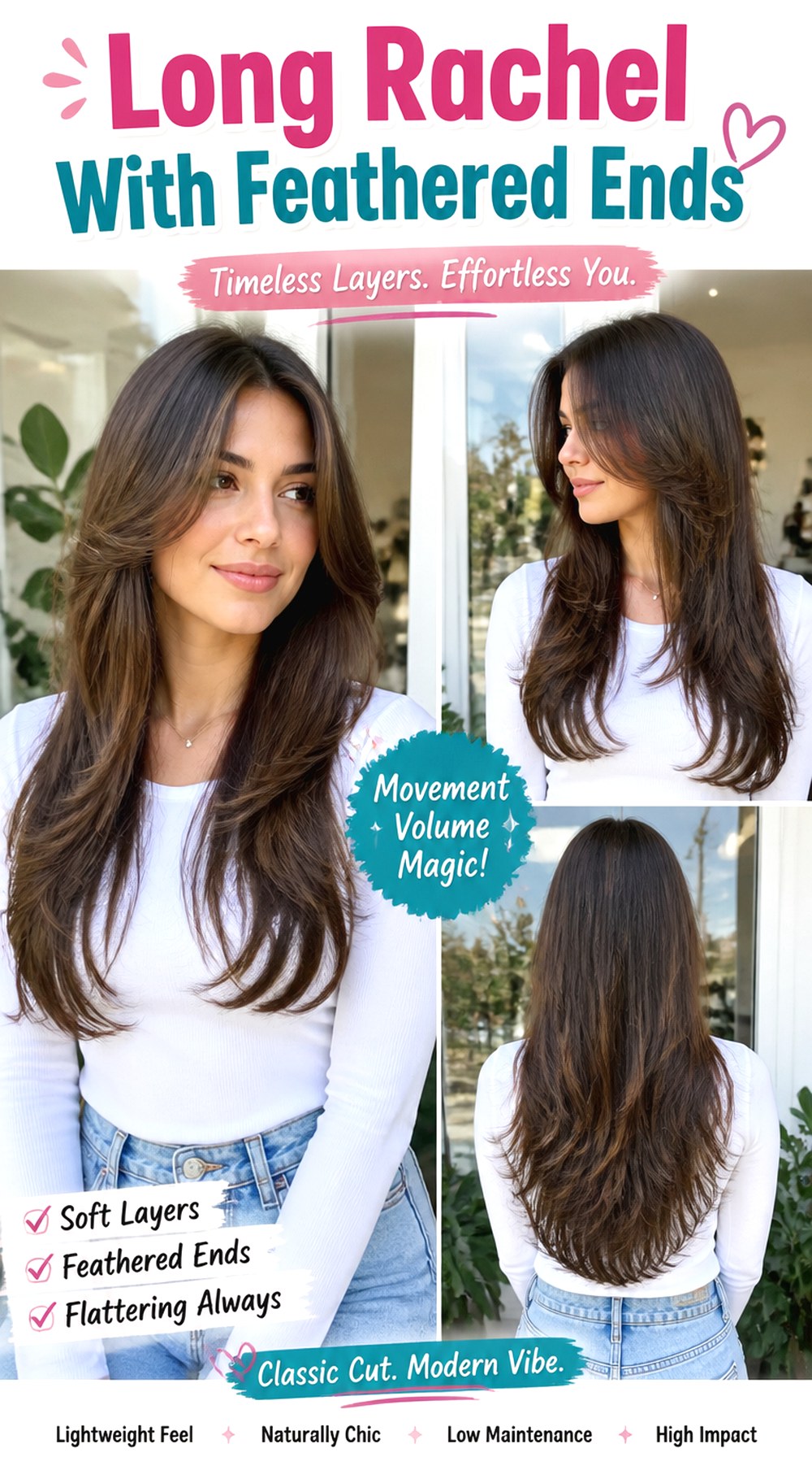 Long Rachel With Feathered Ends