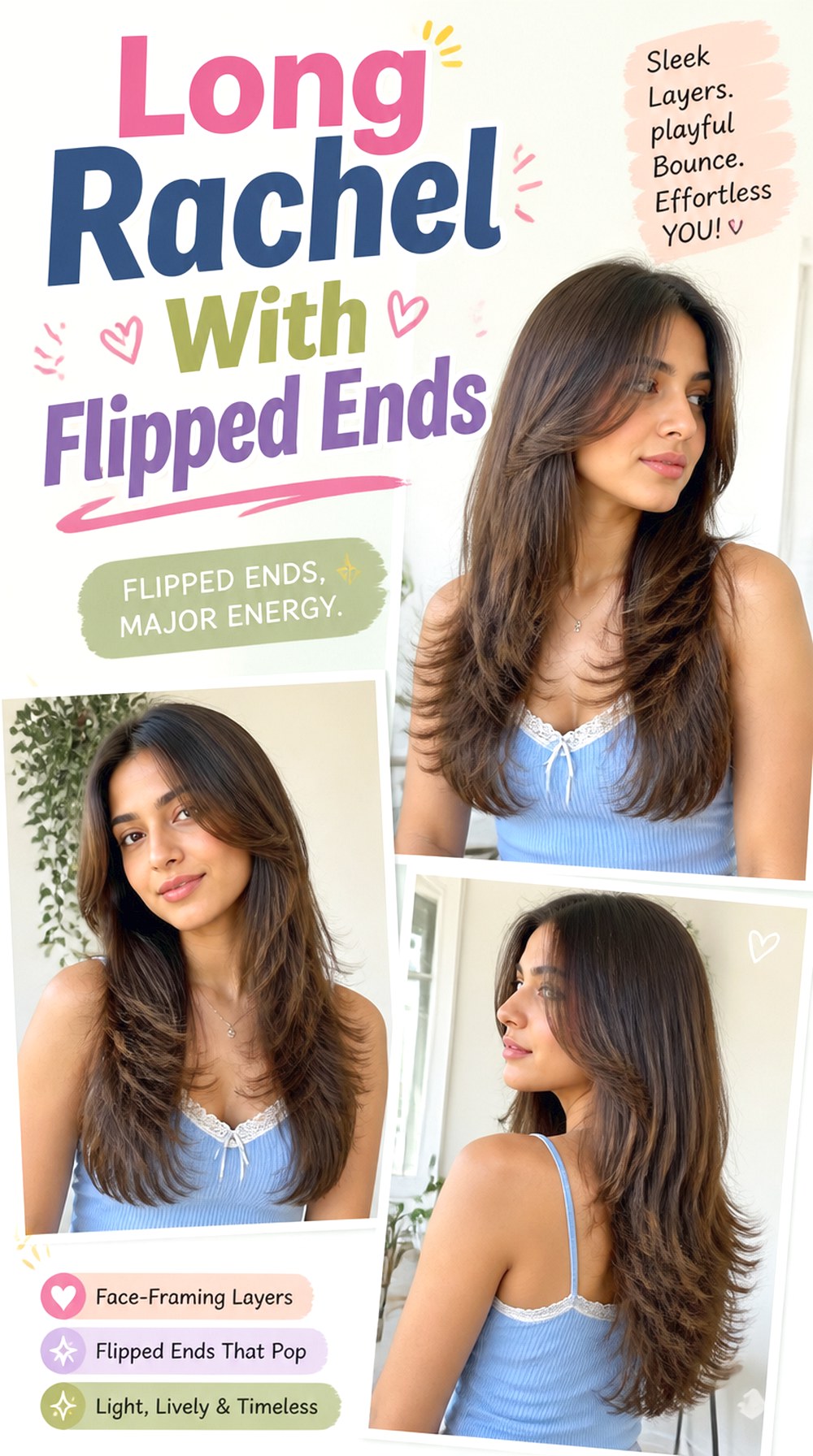 Long Rachel With Flipped Ends