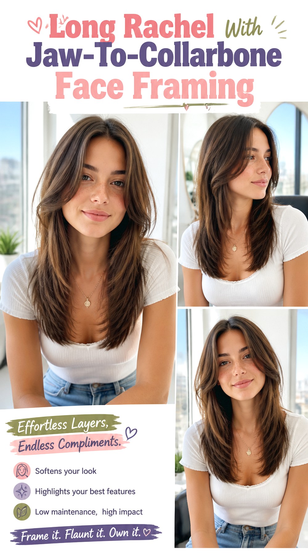 Long Rachel With Jaw-To-Collarbone Face Framing