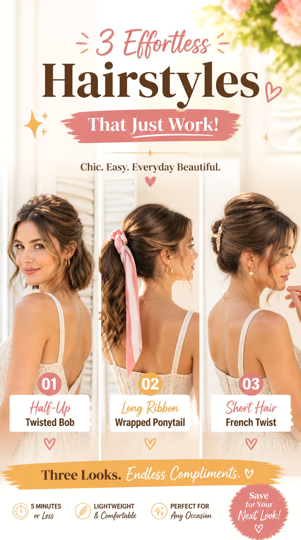 Long Ribbon Wrapped Ponytail