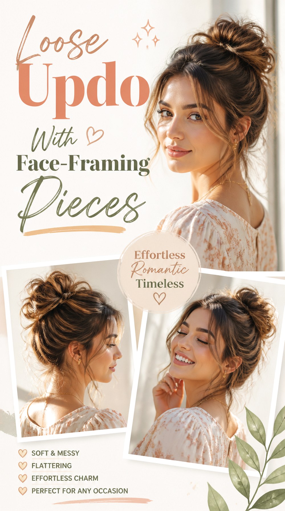 Loose Updo With Face-Framing Pieces