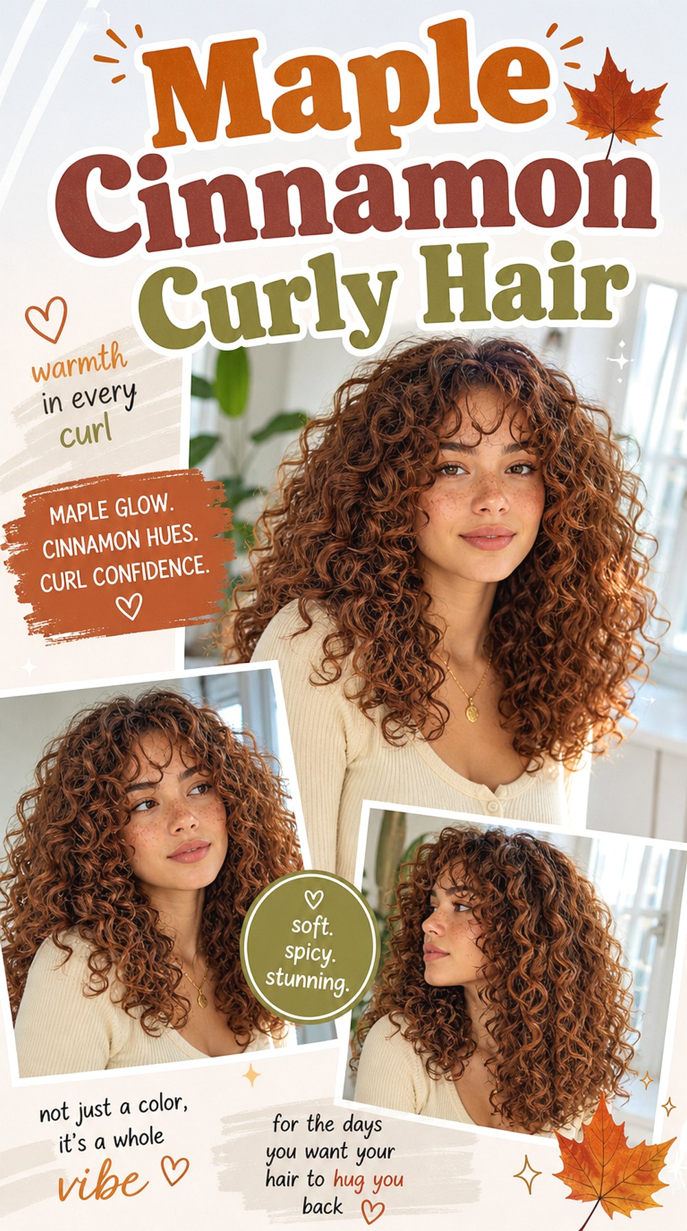 Maple Cinnamon Curly Hair