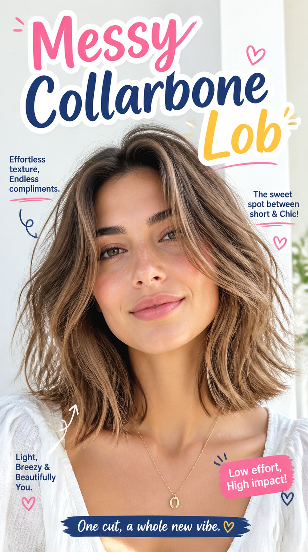 Messy Collarbone Lob