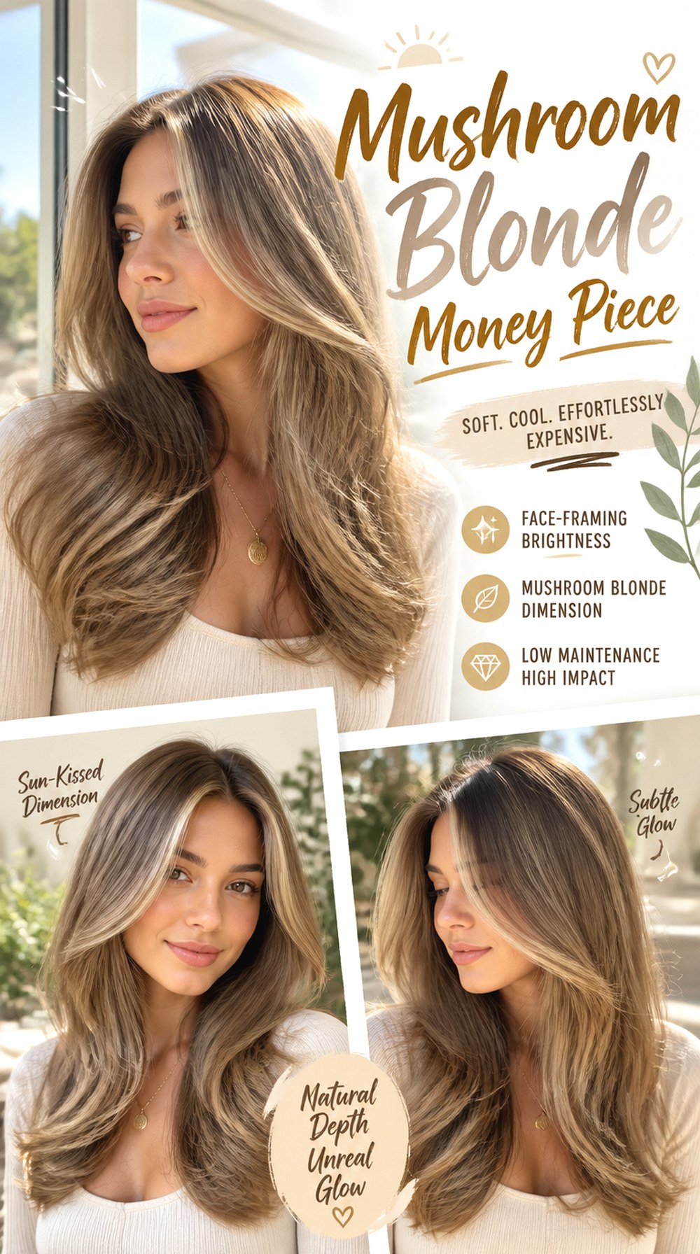 Mushroom Blonde Money Piece