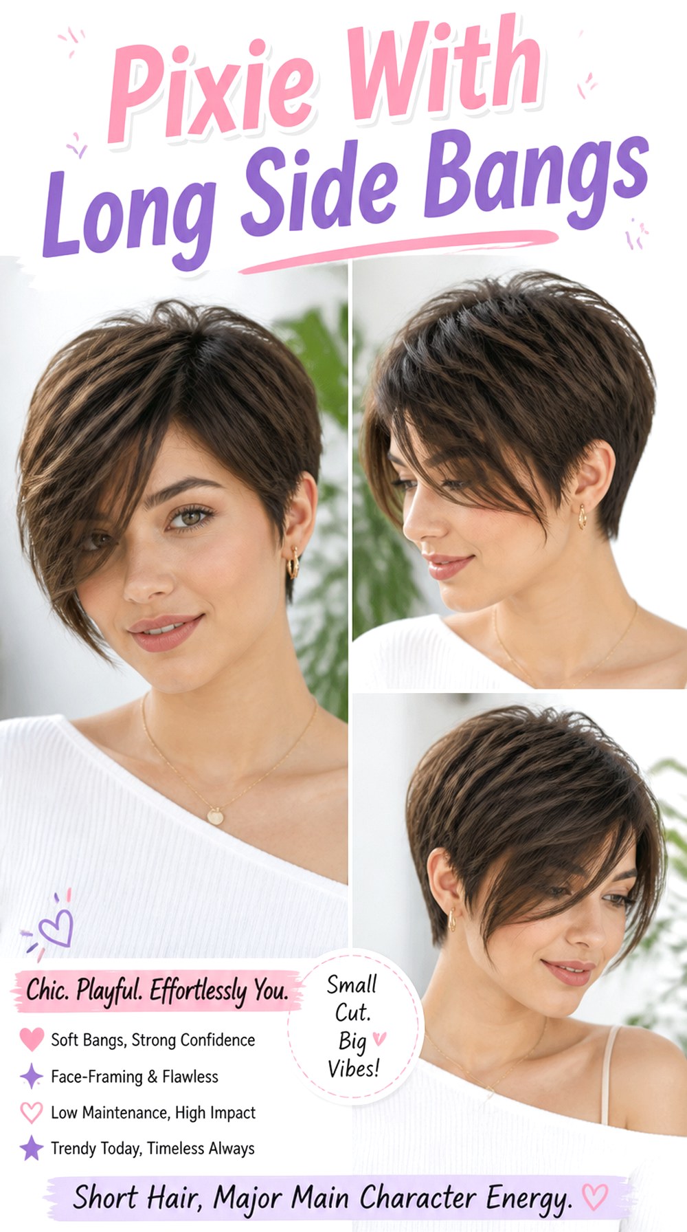 Pixie With Long Side Bangs