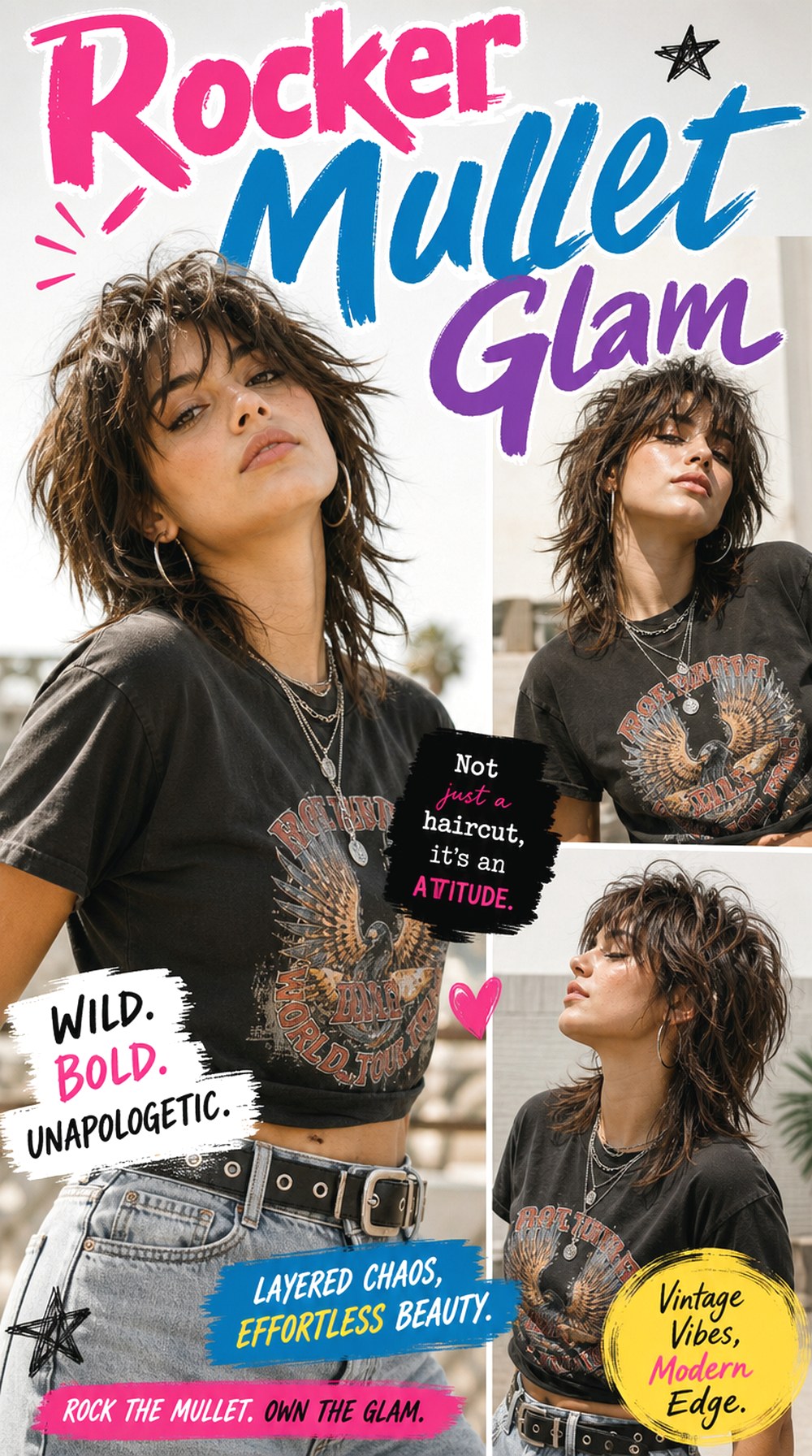 Rocker Mullet Glam