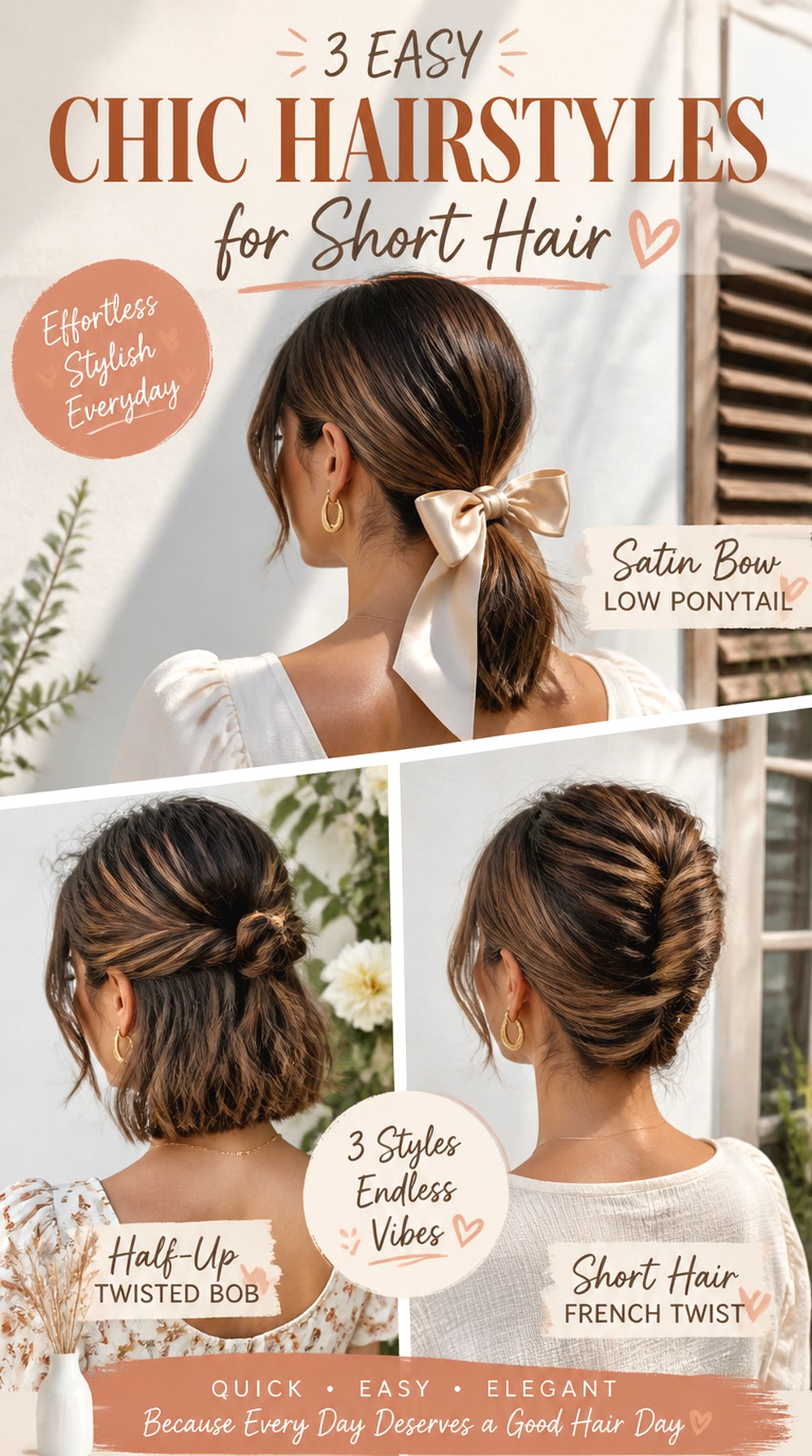 Satin Bow Low Ponytail