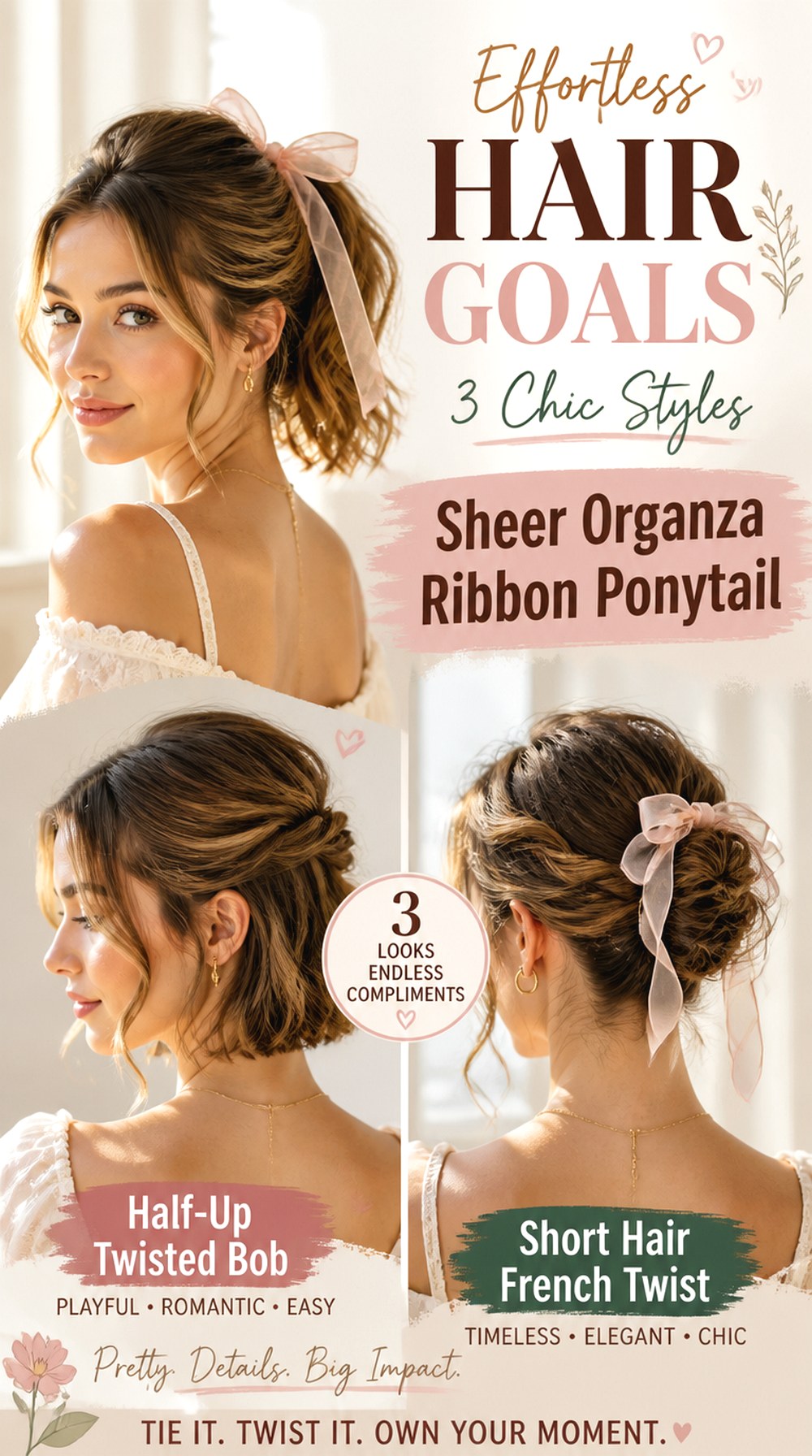 Sheer Organza Ribbon Ponytail