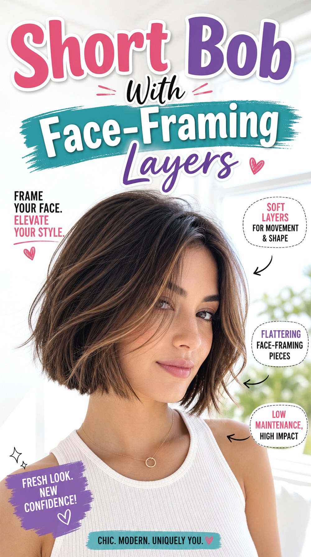 Short Bob With Face-Framing Layers