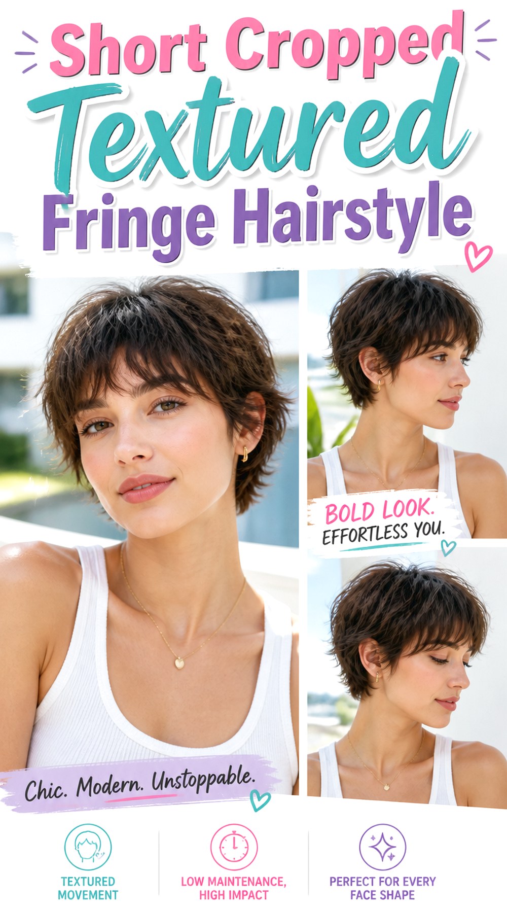 Short Cropped Textured Fringe