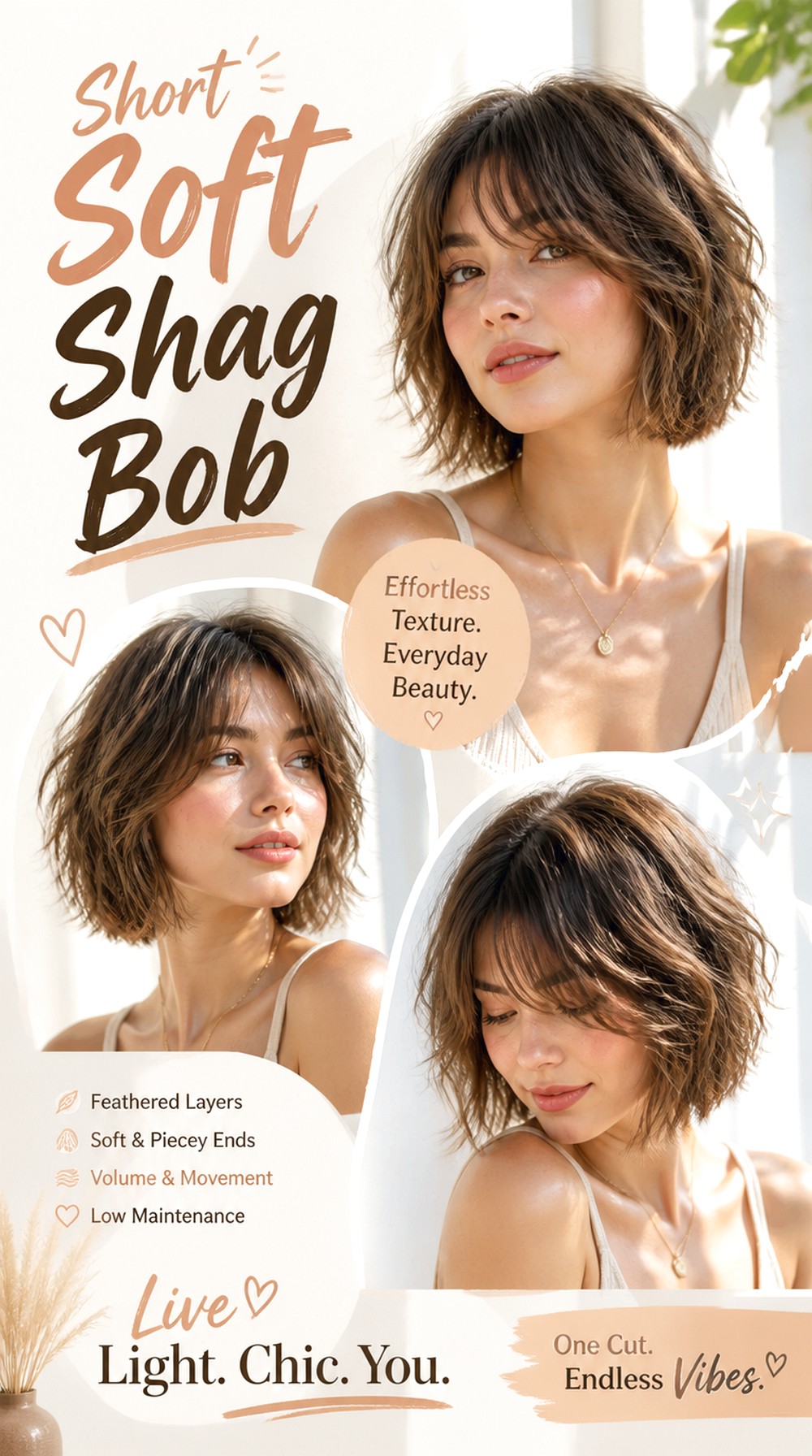 Short Soft Shag Bob