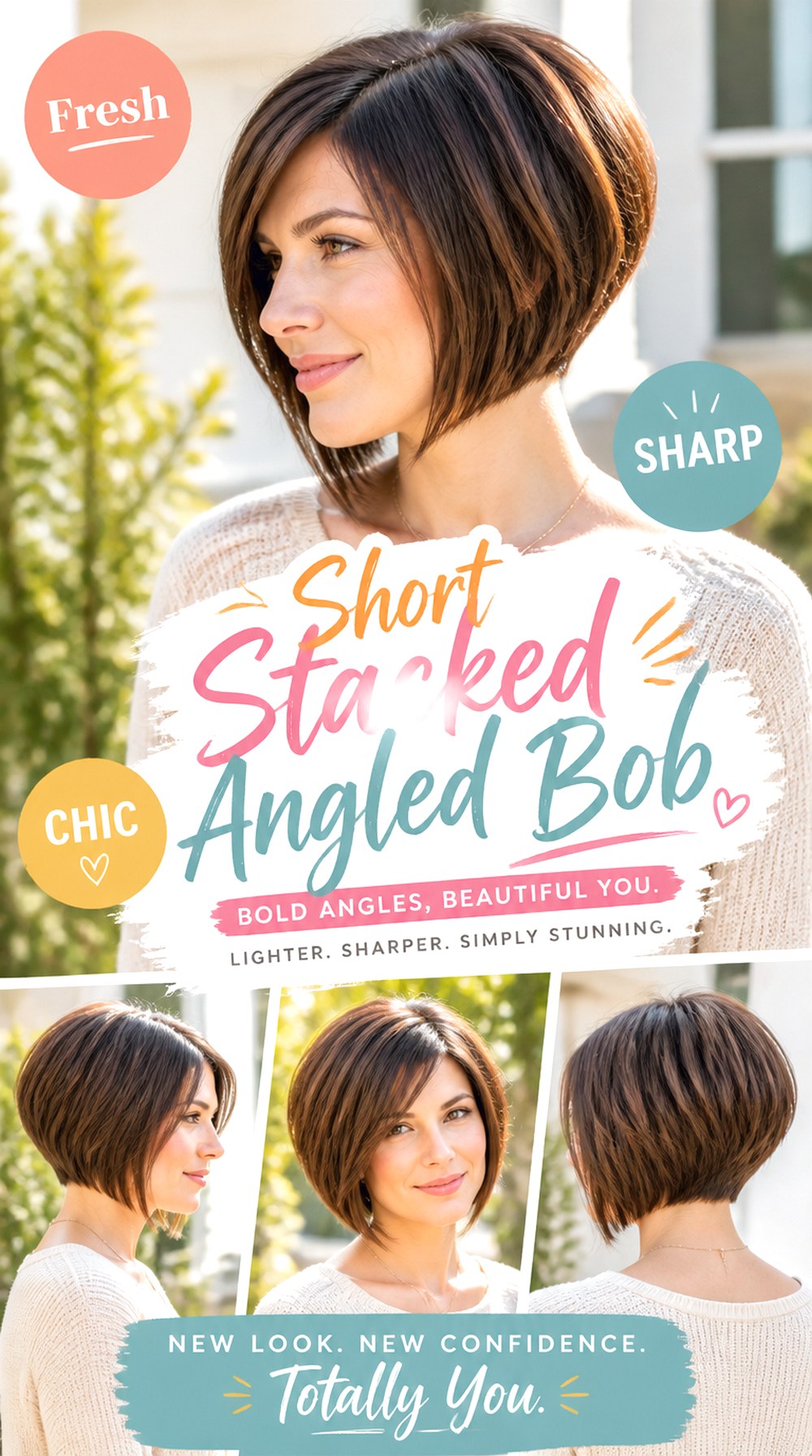 Short Stacked Angled Bob