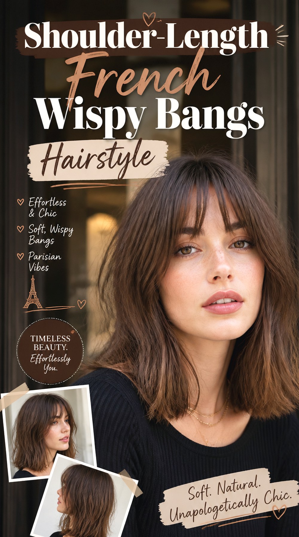 Shoulder-Length French Wispy Bangs