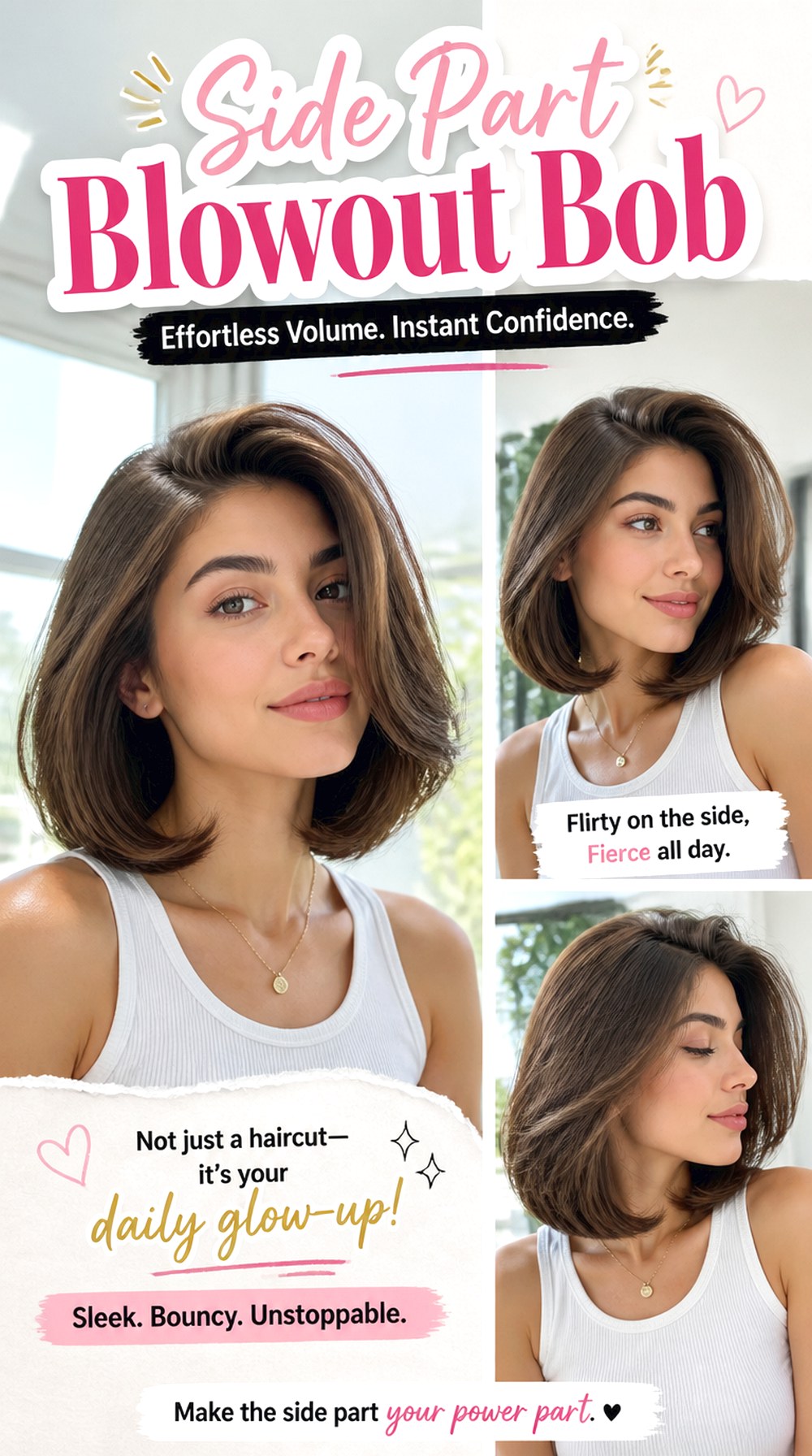 Side Part Blowout Bob