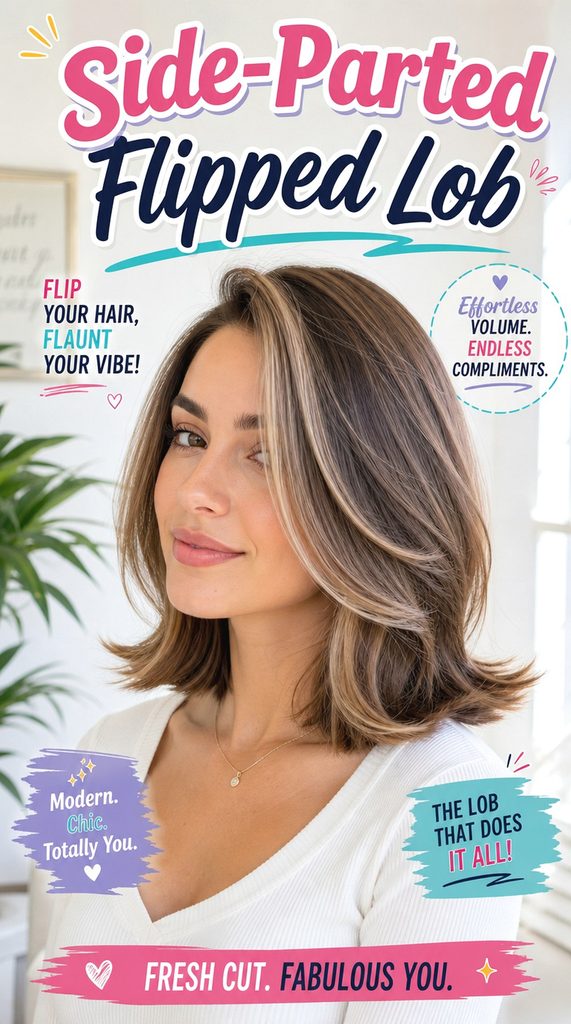 Side-Parted Flipped Lob