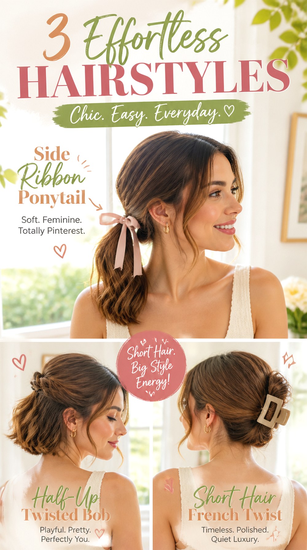 Side Ribbon Ponytail