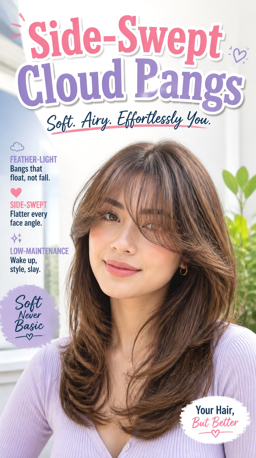 Side-Swept Cloud Bangs