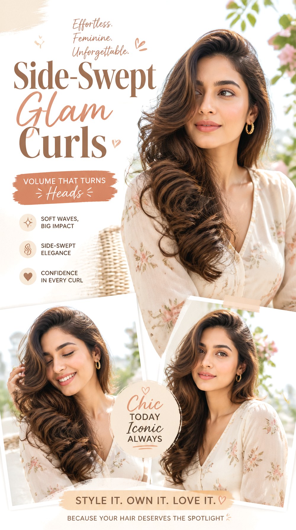 Side-Swept Glam Curls